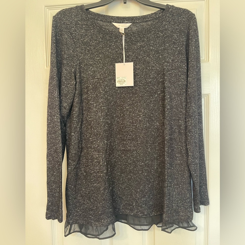 NWT Lauren Conrad heathered thin top